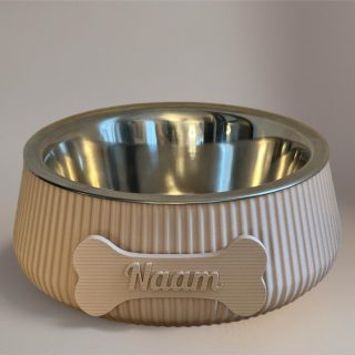 happy woef hondenbowl been groot