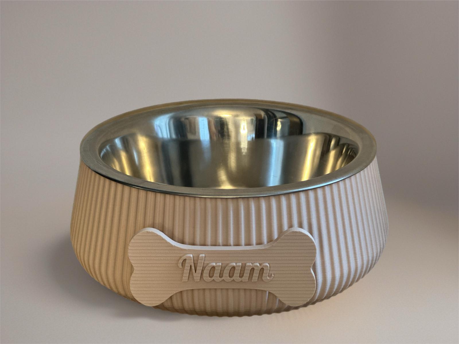 happy woef hondenbowl been groot