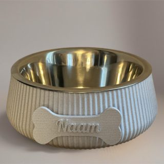 happy woef hondenbowl been groot