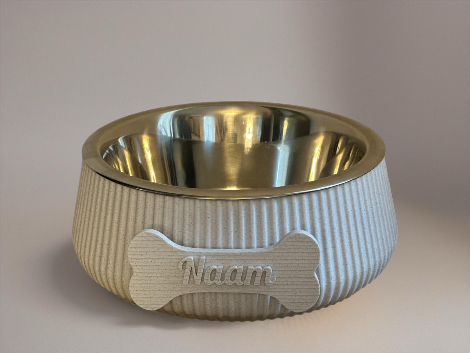 happy woef hondenbowl been groot