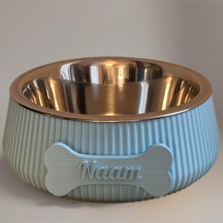 happy woef hondenbowl been groot