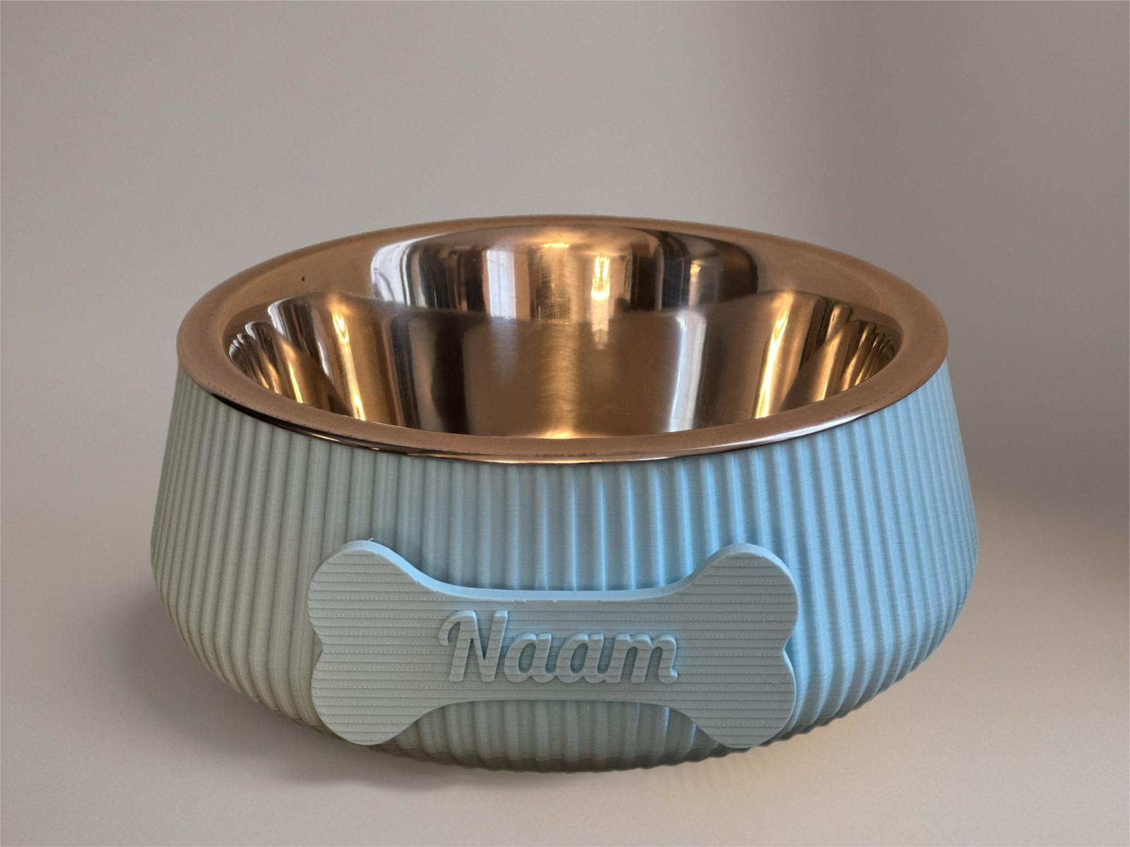 happy woef hondenbowl been groot