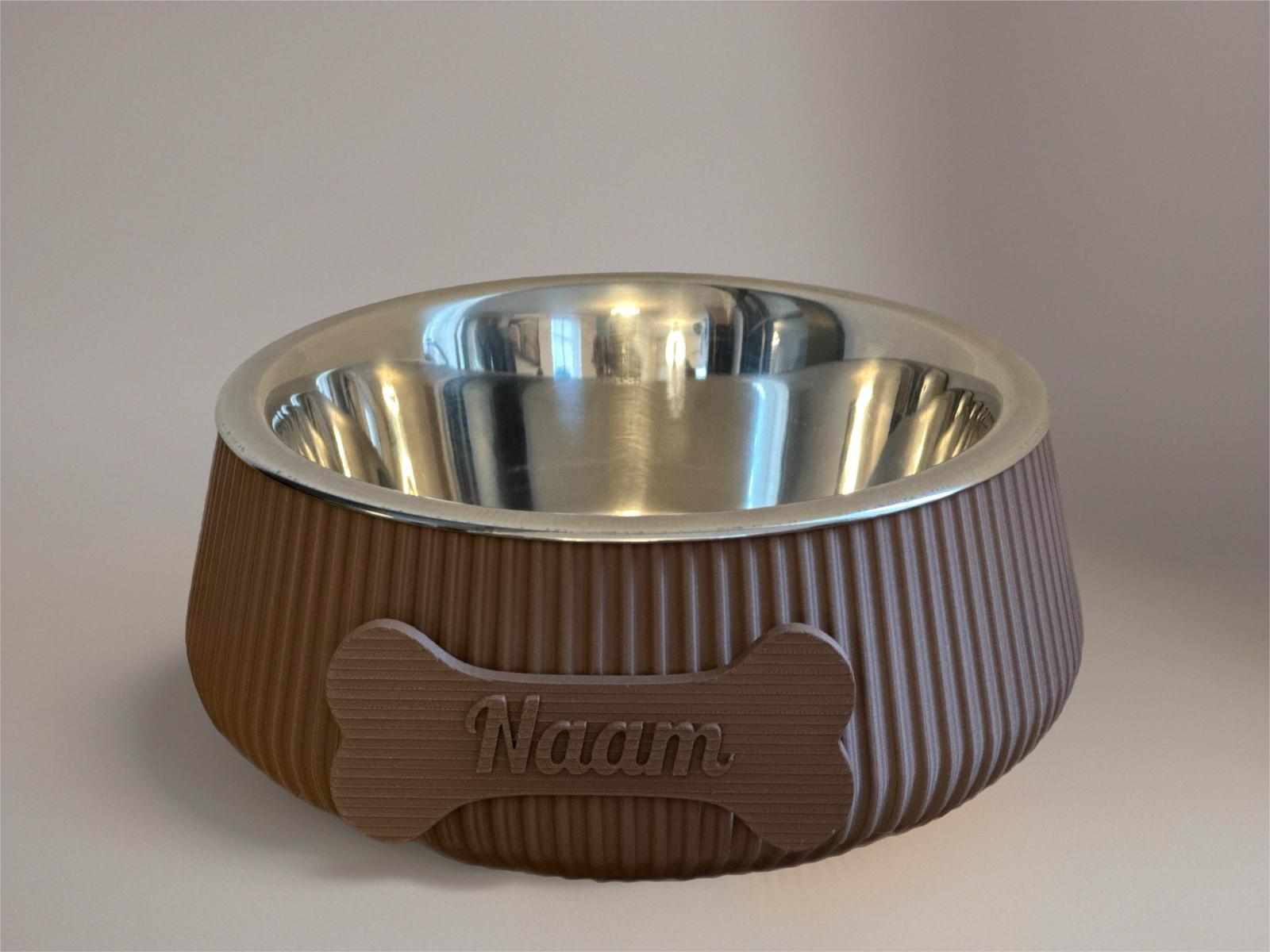 happy woef hondenbowl been groot