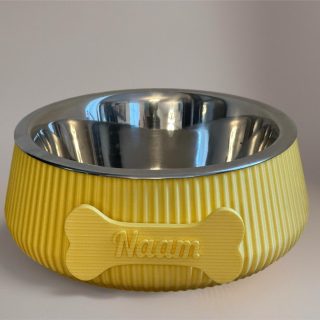 happy woef hondenbowl been groot