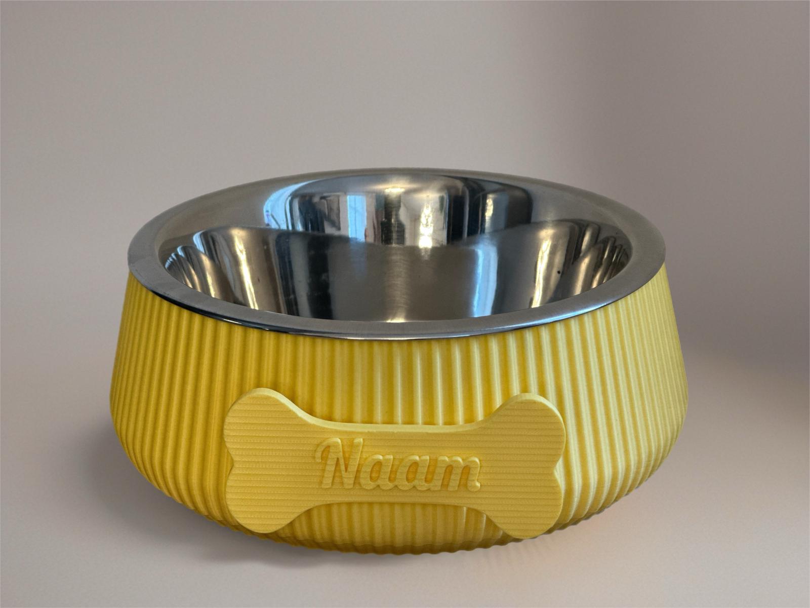 happy woef hondenbowl been groot