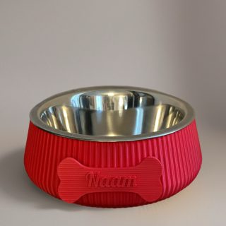 happy woef hondenbowl been medium