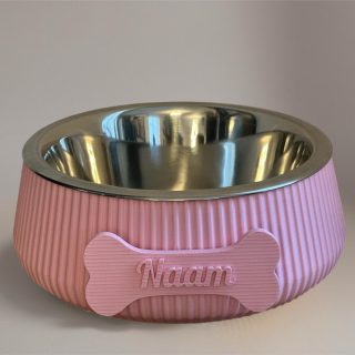 happy woef hondenbowl been groot