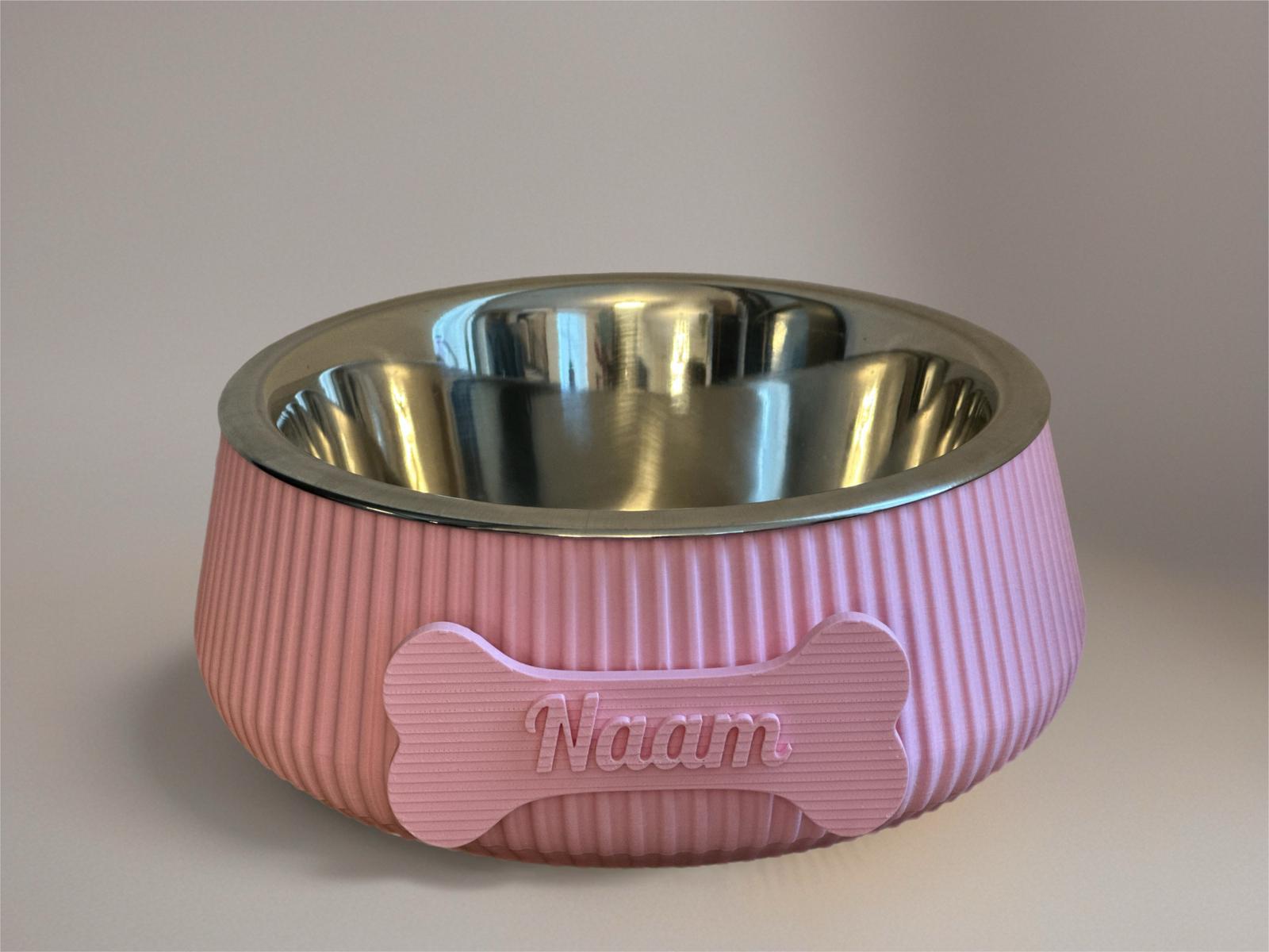 happy woef hondenbowl been groot