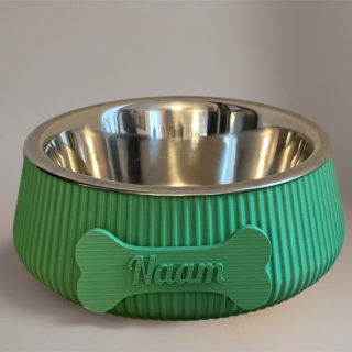 happy woef hondenbowl been groot