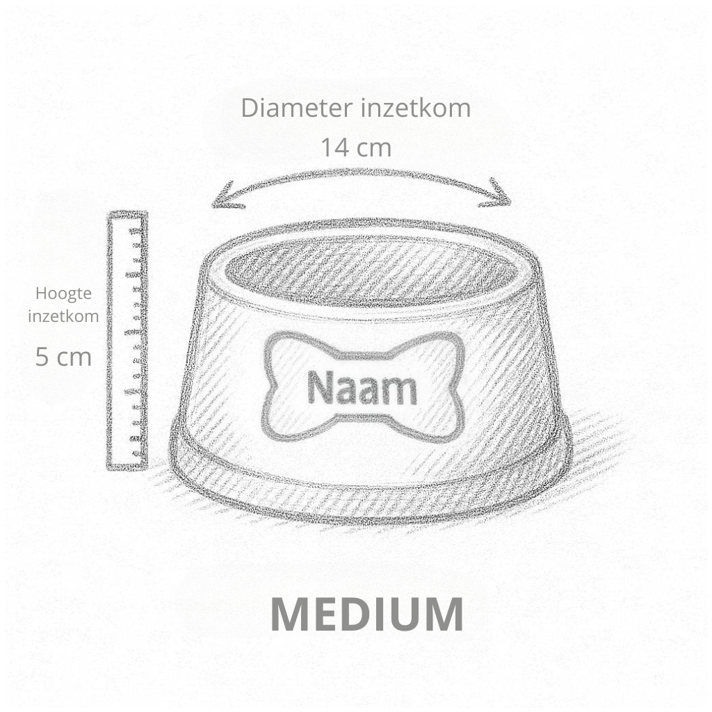 afmetingen inzetkom strik medium